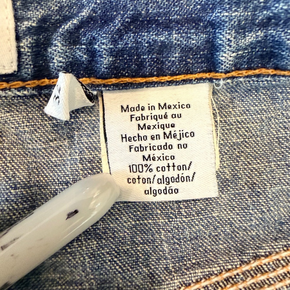 Calvin Klein Jeans Mens 32x30 Worker Carpenter Pants Blue Denim Wide Leg Vintage - Picture 12 of 13